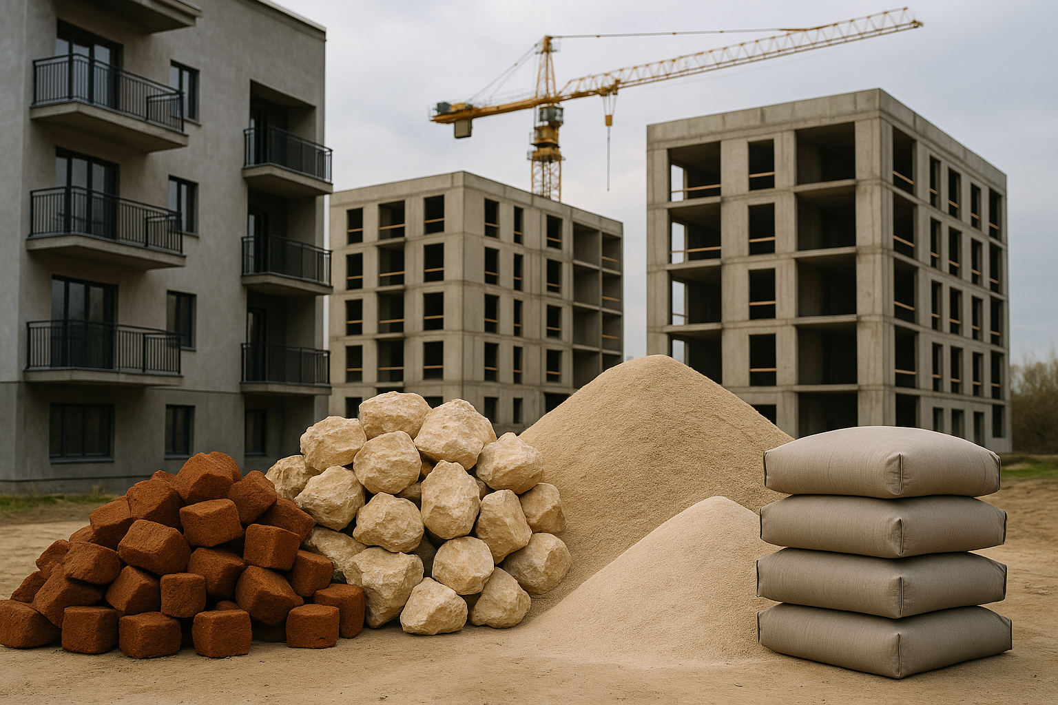 Construction material suppliers in Gulbarga - cement, sand, stone and laterite